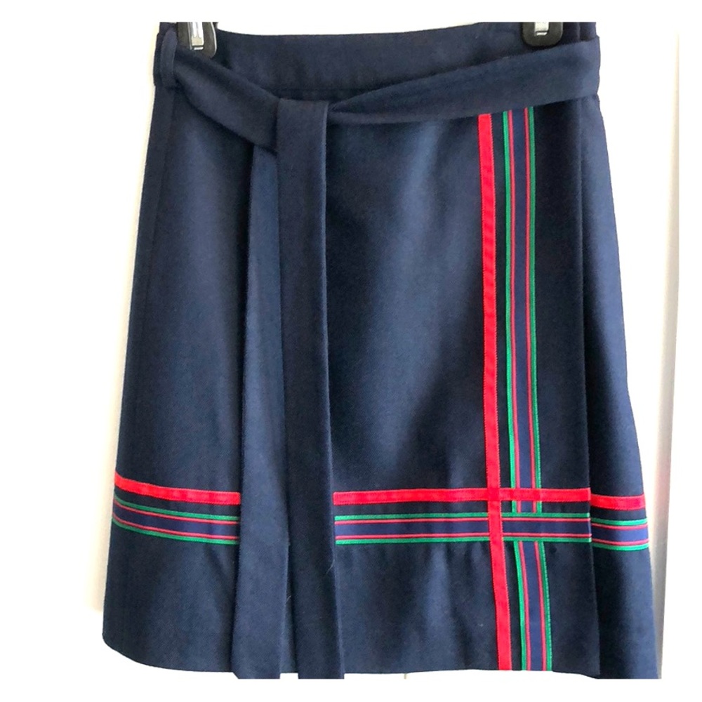 Vineyard Vines Navy Skirt with Ribbon Detail